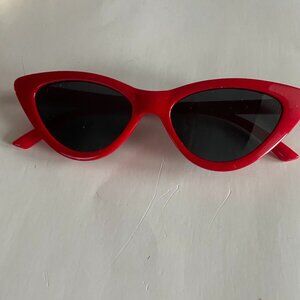 Red Cat-Eye Sunglasses